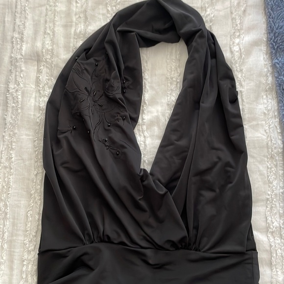 Tops - Sexy halter top with beaded detail